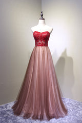 Sweetheart Tulle Prom Dresses , Charming Handmade Party Gown, Prom Dresses