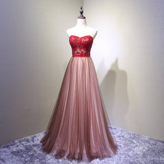 Sweetheart Tulle Prom Dresses , Charming Handmade Party Gown, Prom Dresses