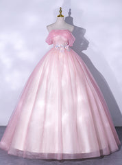 Tulle Off the Shoulder Appliques Quinceanera Dresses