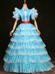 You Are Sure To Find The Perfect Blue Tulle Lace High Neck Maria Antonietta Vintage Dresses