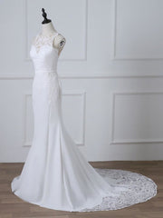 Precious Spaghetti Strap Lace Mermaid Wedding Dress