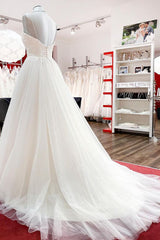 Gorgeous Long A-line Sweetheart Spaghetti Straps Tulle Lace Wedding Dresses