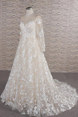 Long A-line Sweetheart Applqiues Tulle Wedding Dress with Sleeves